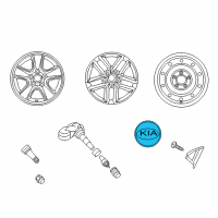 OEM Kia Forte Koup Wheel Hub Cap Assembly Diagram - 529602K0C0