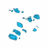OEM 2011 Acura TL Mirror Assembly, Passenger Side Door (Crystal Black Pearl) (R.C.) (Heated) Diagram - 76200-TK4-A01ZD