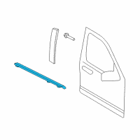 OEM 2009 Mercury Mountaineer Belt Weatherstrip Diagram - 1L2Z-7821453-AAA