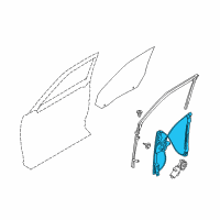 OEM 2010 Ford Flex Window Regulator Diagram - 8A8Z-7423209-A