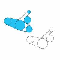 OEM Scion xA Power Steering Belt Diagram - 90916-02711
