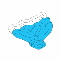 OEM 1997 Oldsmobile Aurora Engine Exhaust Manifold Assembly (LH) Diagram - 12556488