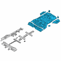 OEM 2019 Hyundai Santa Fe XL Panel Assembly-Rear Floor Front Complete Diagram - 65510-B8000