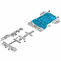 OEM 2015 Hyundai Santa Fe Panel-Rear Floor Diagram - 65512-B8000