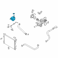 OEM 2016 Kia Sportage Radiator Reservoir & Hose Assembly Diagram - 254302S050