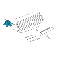 OEM 2005 Saturn Vue Motor Asm, Rear Window Wiper Diagram - 19257184