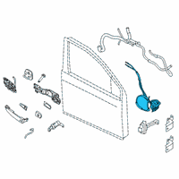 OEM 2019 Nissan Sentra Front Left Door Lock Actuator Diagram - 80501-9AN2A