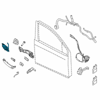 OEM Nissan Sentra Rear Interior Door Handle Assembly, Left Diagram - 80671-3SG0B
