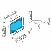 OEM Nissan Rogue Radiator Assy Diagram - 21460-4BA0A