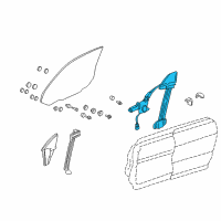 OEM 1997 Acura Integra Regulator Assembly, Right Front Door Power Diagram - 72210-ST8-A02