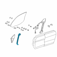 OEM Acura Integra Guide, Right Front Door Glass Diagram - 72247-ST8-003