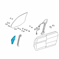 OEM Acura Holder, Passenger Side Door Sash Diagram - 72240-ST8-003
