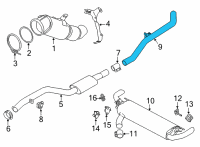 OEM 2020 BMW X5 Intermediate Pipe Diagram - 18-30-7-935-429