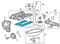 OEM 2021 Chevrolet Trailblazer Valve Cover Gasket Diagram - 55487546