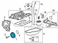 OEM 2021 Chevrolet Trailblazer Vibration Damper Diagram - 55512745