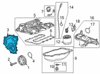 OEM 2022 Chevrolet Trailblazer Front Cover Diagram - 55487381
