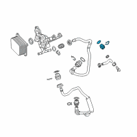 OEM 2016 Chevrolet Camaro Oil Cooler Pipe Connector Diagram - 12665858