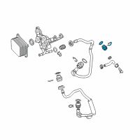 OEM 2019 Cadillac ATS Oil Cooler Pipe Connector Diagram - 12665858