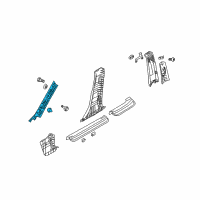 OEM 2005 Kia Spectra5 Trim Assembly-Front Pillar Diagram - 858102F100IM