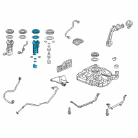 OEM 2013 Acura ILX Filter Set, Fuel Diagram - 17048-TR0-A00