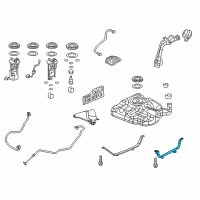 OEM 2013 Acura ILX Pipe, Fuel Tank Mounting Diagram - 17522-TR0-A00