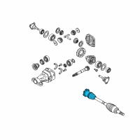 OEM 2005 Nissan Pathfinder Repair Kit-Dust Boot, Rear Drive Shaft Diagram - 39741-EA125