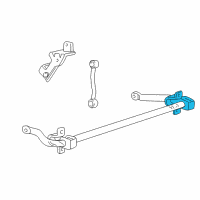 OEM 2000 Ford F-250 Super Duty Stabilizer Bar Bracket Diagram - F81Z-5486-DA