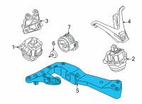 OEM 2021 BMW X5 Transmission Cross Member Diagram - 22-32-8-486-998