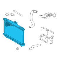 OEM 2014 Toyota Camry Radiator Assembly Diagram - 16400-0V110