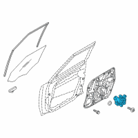 OEM Kia Soul Motor Assembly-Front Power Window Diagram - 82450B2000