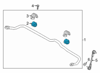 OEM Hyundai Santa Cruz BUSH-STABILIZER BAR Diagram - 54813-K5000