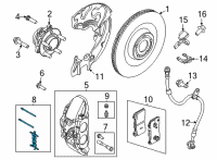 OEM 2021 Ford Mustang Mach-E Brake Pads Retainer Spring Diagram - G1FZ-2068-A