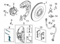 OEM 2018 Ford Focus Brake Pads Retainer Spring Diagram - G1FZ-2068-A