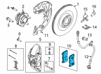 OEM 2021 Ford Mustang Mach-E KIT - BRAKE LINING Diagram - LJ9Z-2001-A