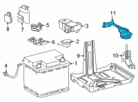 OEM 2022 Toyota Mirai Bracket Diagram - 74481-15010