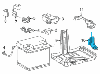 OEM Toyota Mirai Hold Down Diagram - 74406-62010