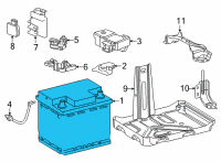 OEM 2019 Toyota RAV4 Battery Diagram - 28800-25030