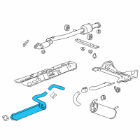 OEM Chevrolet Cruze Center Muffler Diagram - 13343363