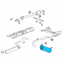 OEM Chevrolet Cruze Limited Rear Muffler Diagram - 13343364