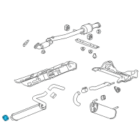 OEM 2016 Chevrolet Cruze Limited Center Muffler Gasket Diagram - 13277713