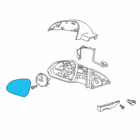 OEM 2016 Buick Regal Mirror Glass Diagram - 23125818