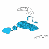 OEM 2013 Buick Regal Mirror Assembly Diagram - 22960084