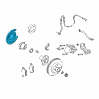 OEM 2004 Infiniti Q45 Rear Brake Plate Assembly, Right Diagram - 44020-AR000