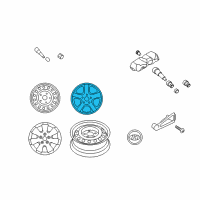 OEM 2012 Hyundai Elantra Aluminium Wheel Assembly Diagram - 52910-2L360