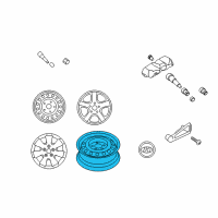 OEM Hyundai Elantra GT Wheel Cap Assembly Diagram - 52910-2H910