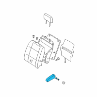 OEM 2009 Nissan Quest Front Seat Armrest Assembly Diagram - 87700-ZM00B