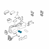 OEM 2007 Kia Sportage Front Console Cup Holder Assembly Diagram - 846251F000EZ