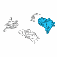 OEM 2020 Jeep Wrangler Support-Engine Mount Diagram - 68240765AB