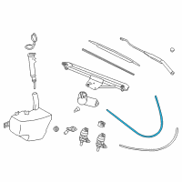 OEM 2003 Saturn LW200 Hose Asm, Windshield Washer Nozzle Diagram - 22703404