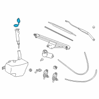 OEM Cadillac Cap, Windshield Washer Solvent Container Diagram - 90563740